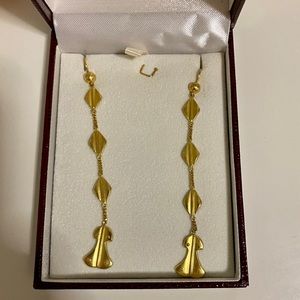 Lalaounis 18K gold chandelier earrings